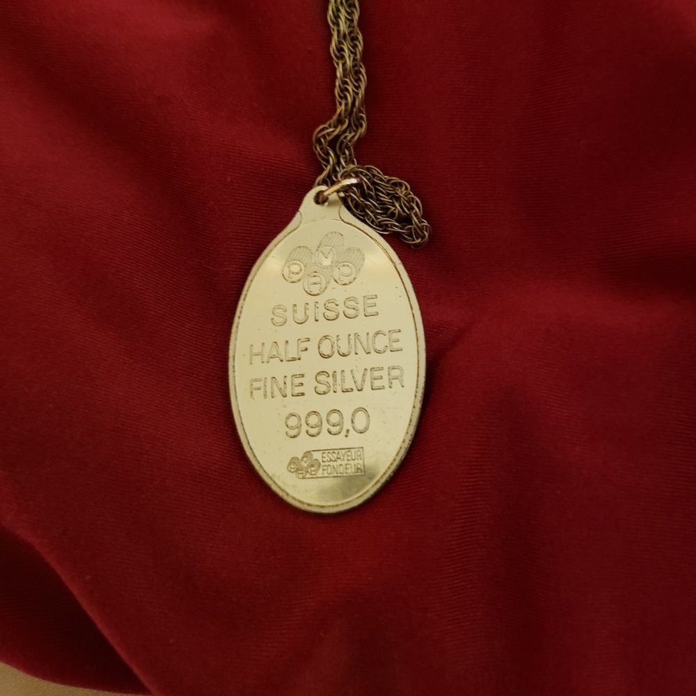 Half Ounce Geniune Silver Pendant
